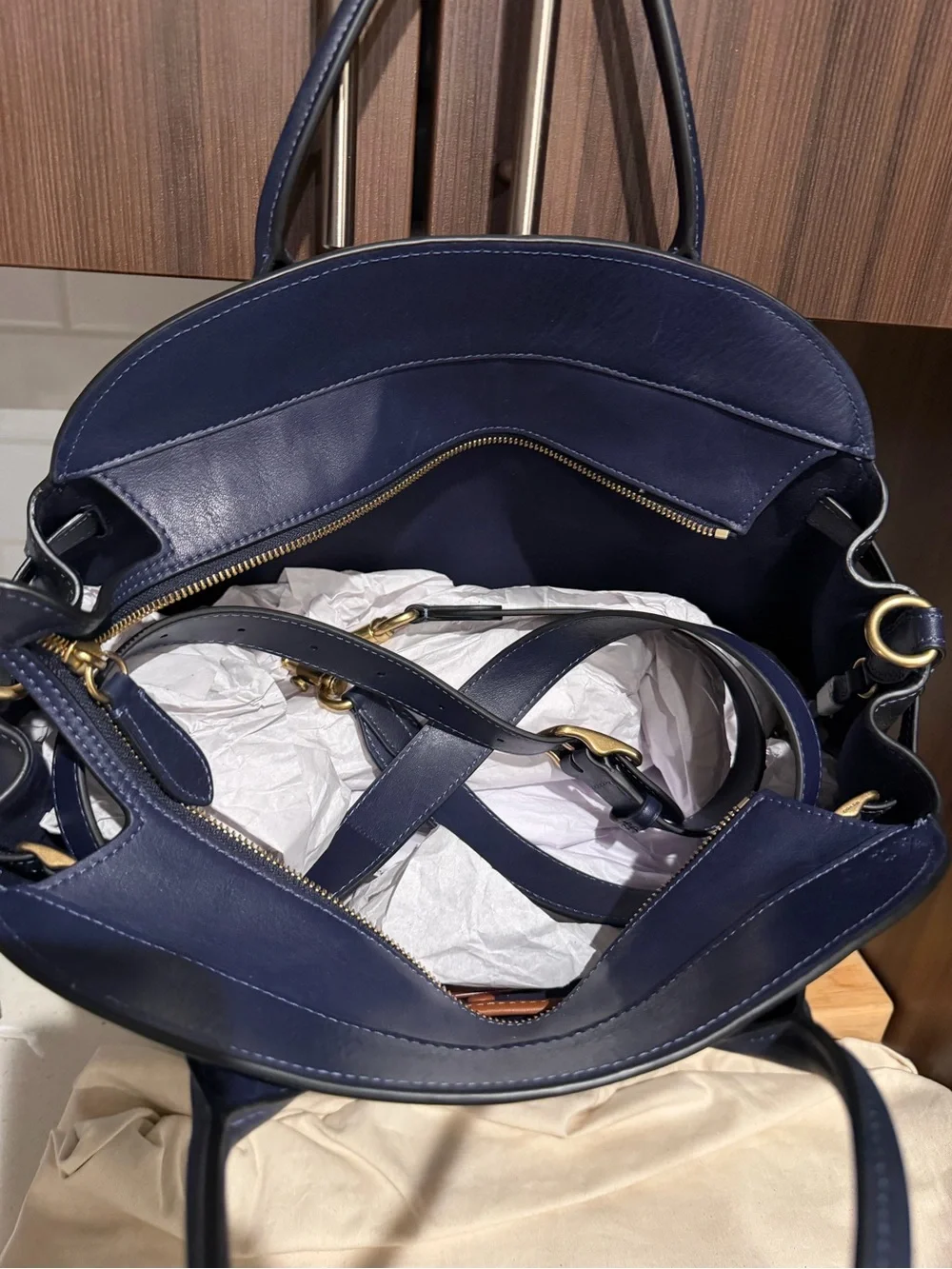 Coach Soft Empire 40 Carryall - Dark Navy